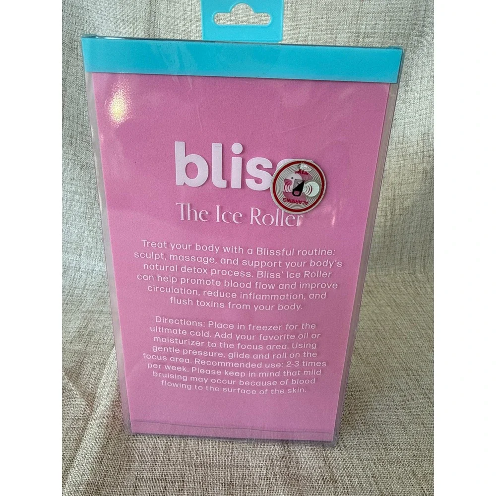 Bliss The Ice Roller Pink New Aluminum Facial Contouring De-Puffing New in box